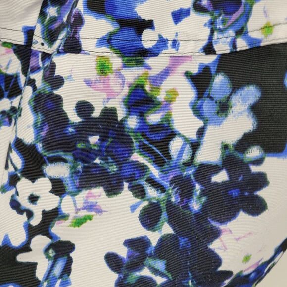 Express Balloon Skirt 10 Blue Floral Aline Full Mini Skater Party Shower - Picture 4 of 9